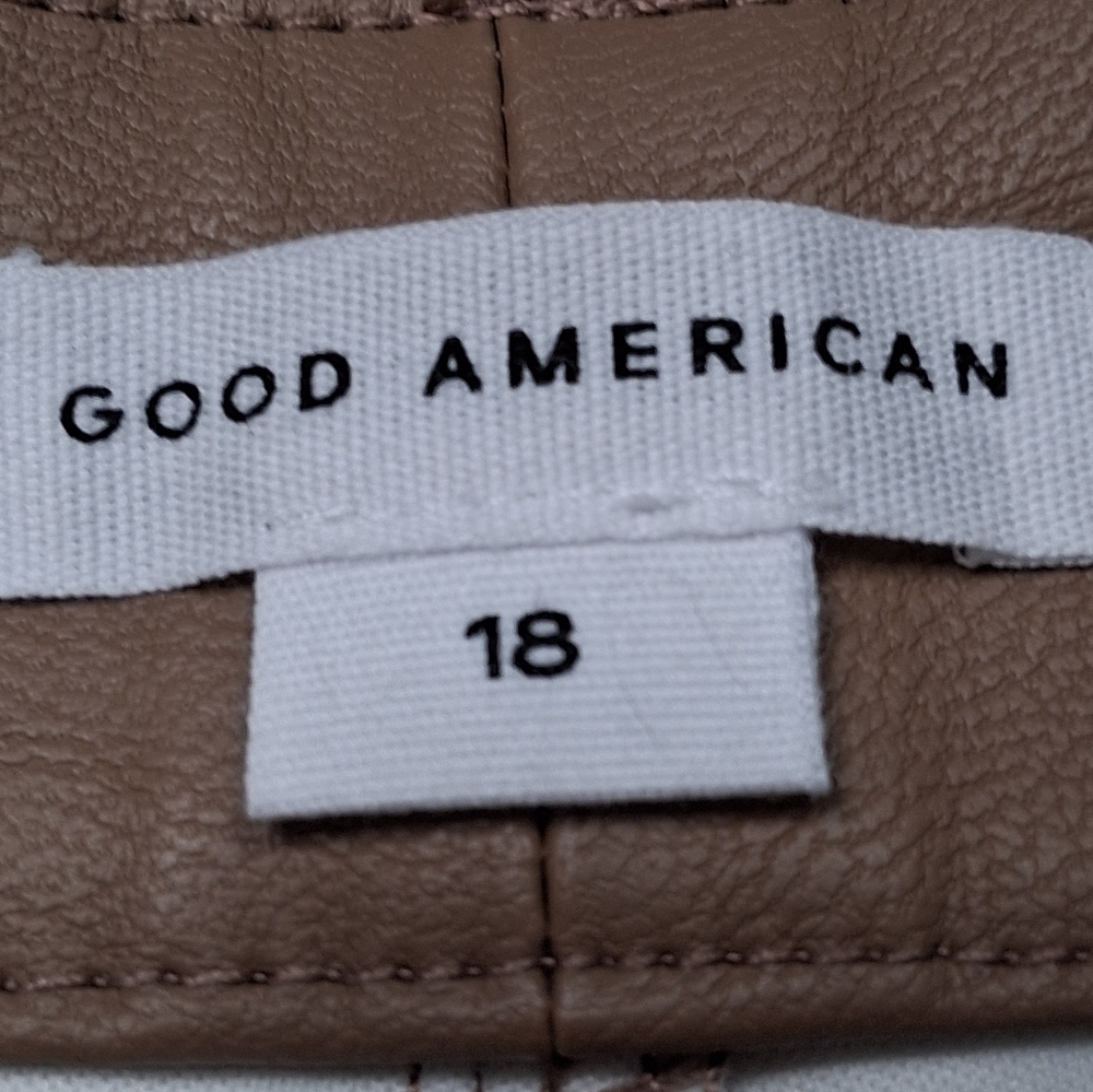 NWT Good American Faux Leather Good Boy Pants Size 18 - Picture 12 of 13